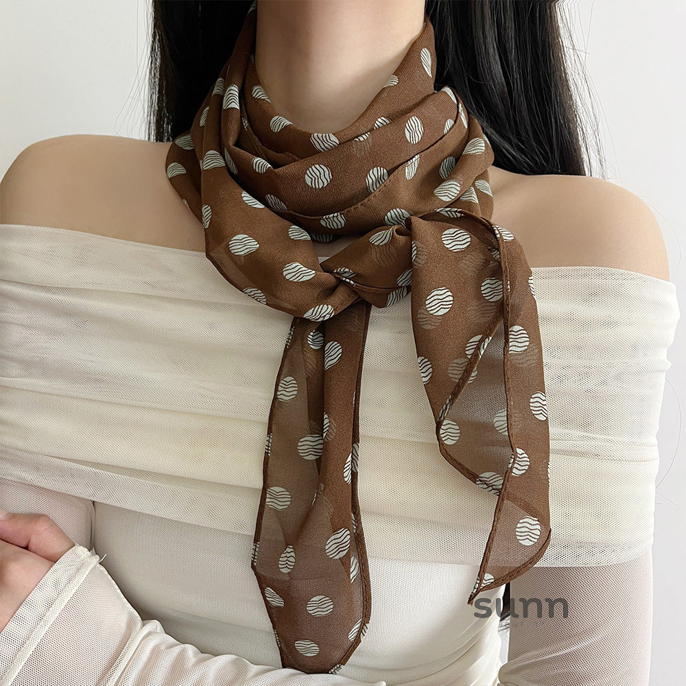 Kalynn Polka Dot Neck Scarf [DY0CVO2W]