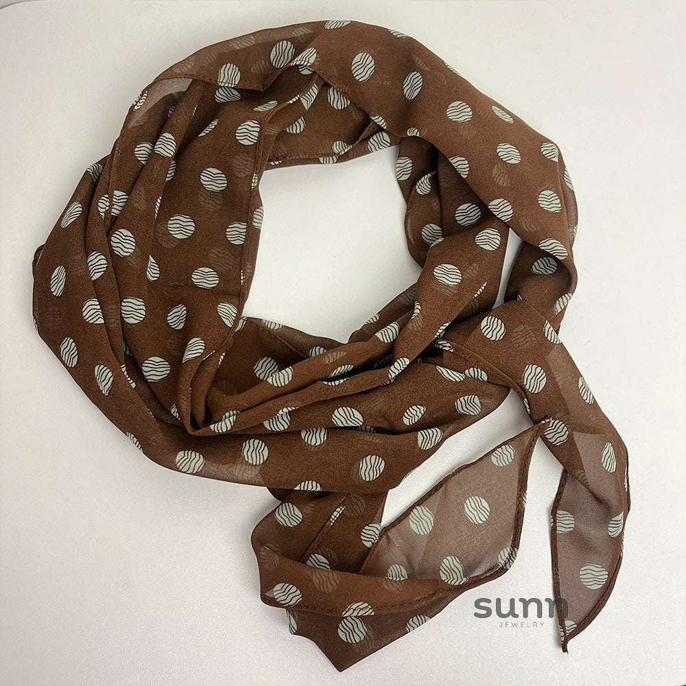 Kalynn Polka Dot Neck Scarf [O6F1RDWS]