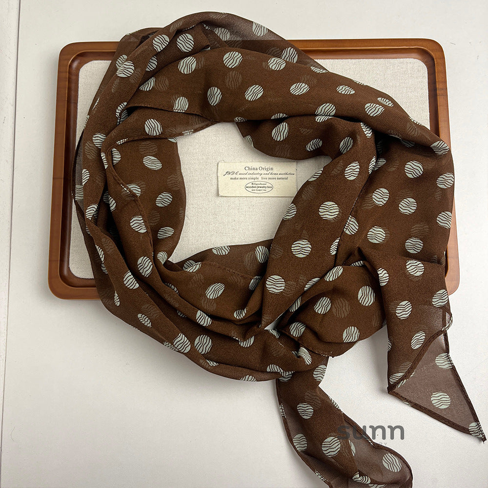 Kalynn Polka Dot Neck Scarf [X0TX0F2Y]