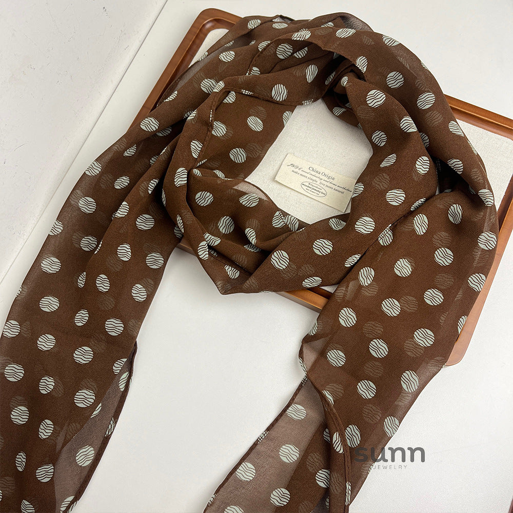 Kalynn Polka Dot Neck Scarf [H9ZL33TN]