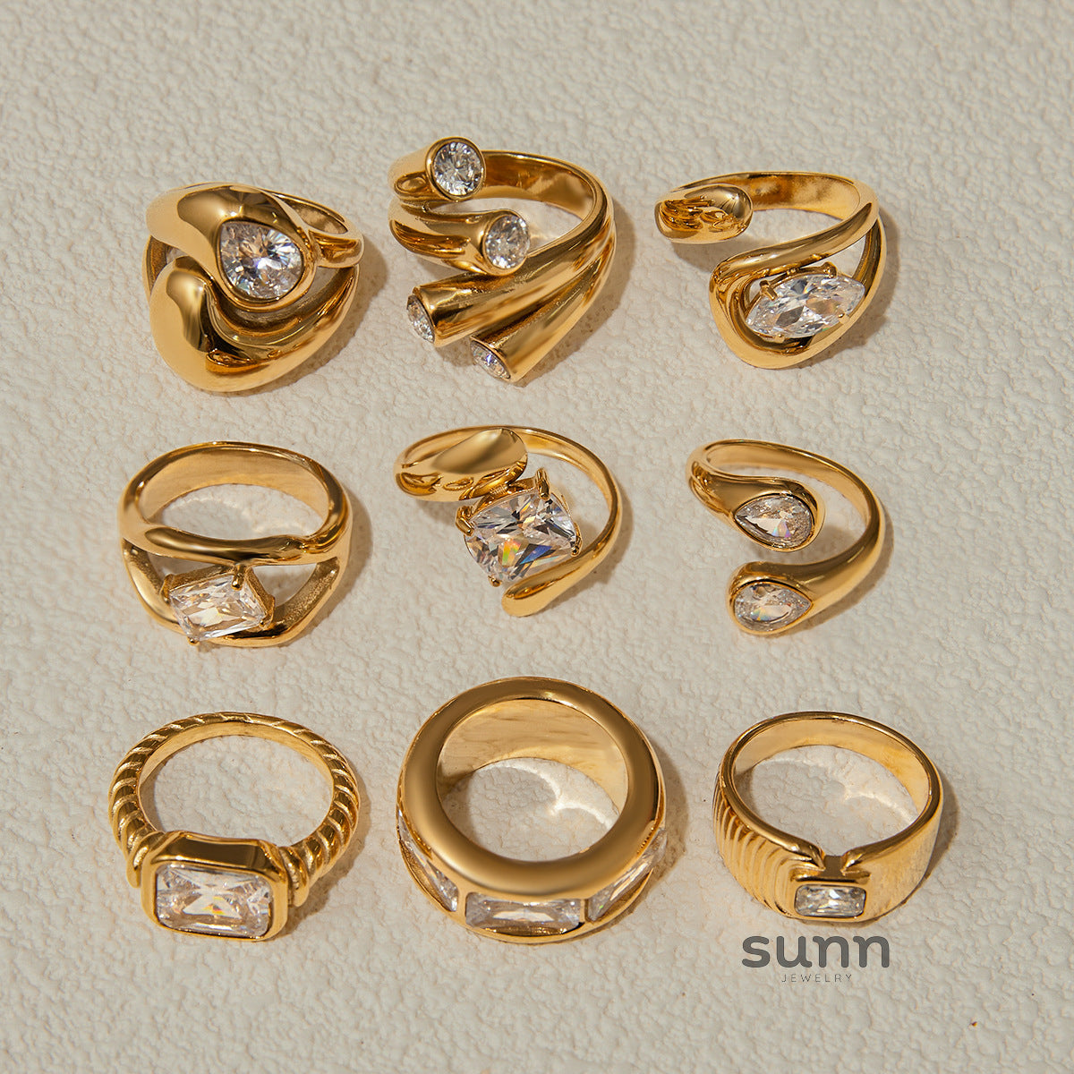 Kamari Geometric Zircon Ring [UYZH9FI1]