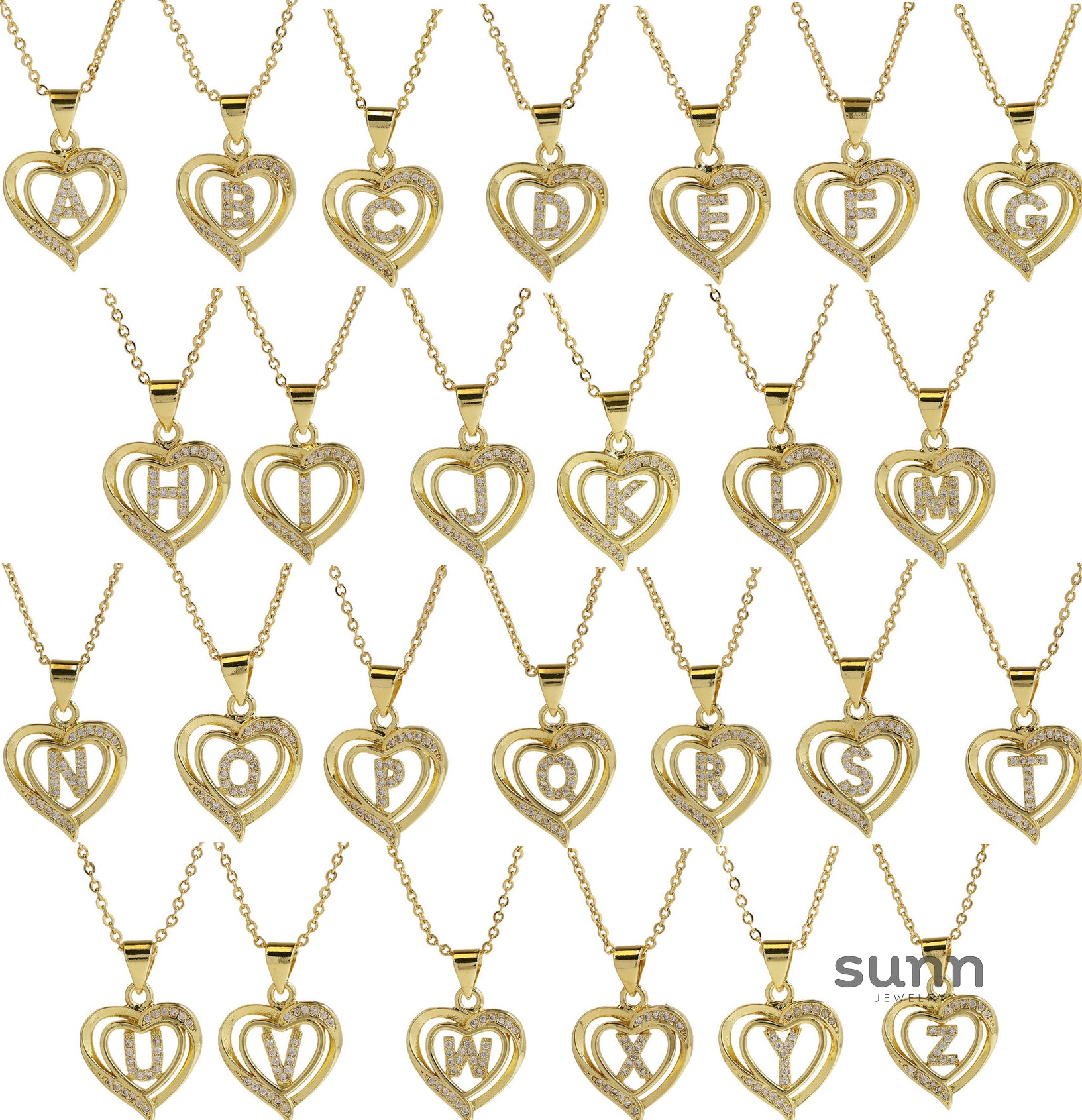 Kamarie Initial Heart Necklace [HGGBEV81]