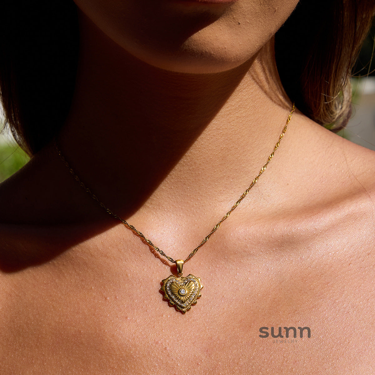 Kamarie Titanium Steel Heart Necklace [K0YLSUDL]