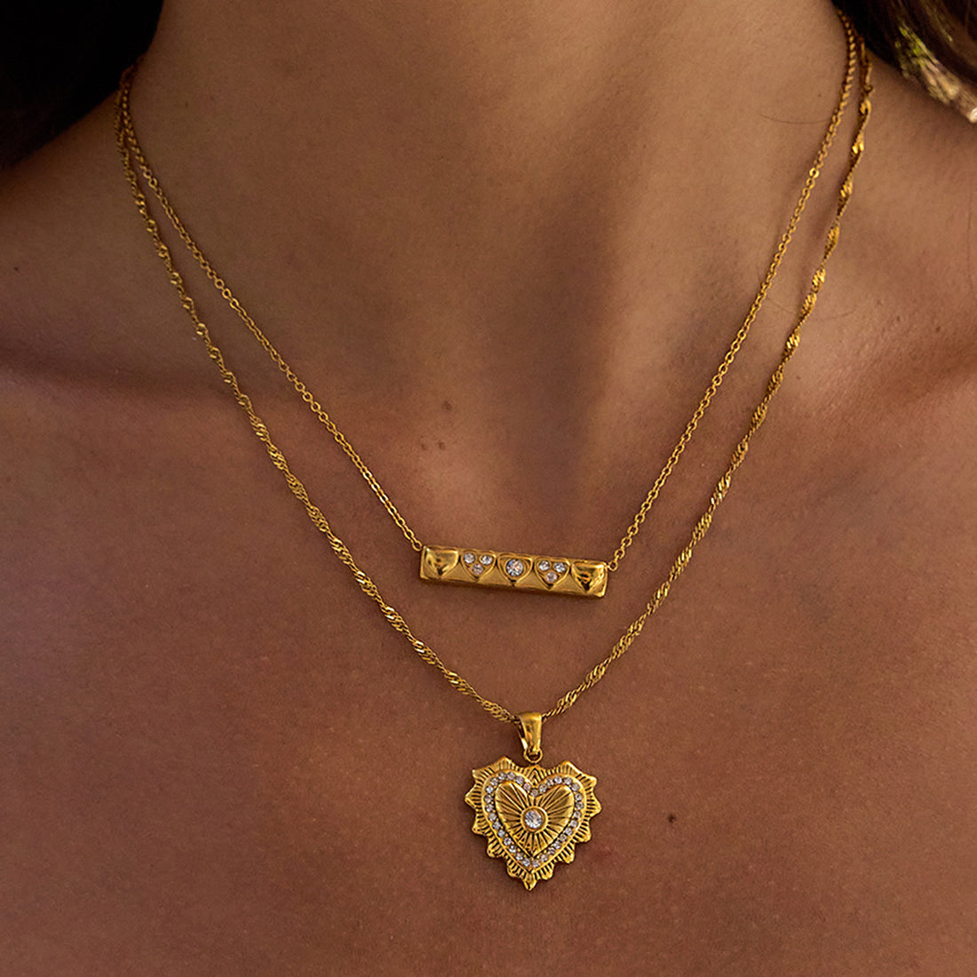 Kamarie Titanium Steel Heart Necklace [JF036L8O]