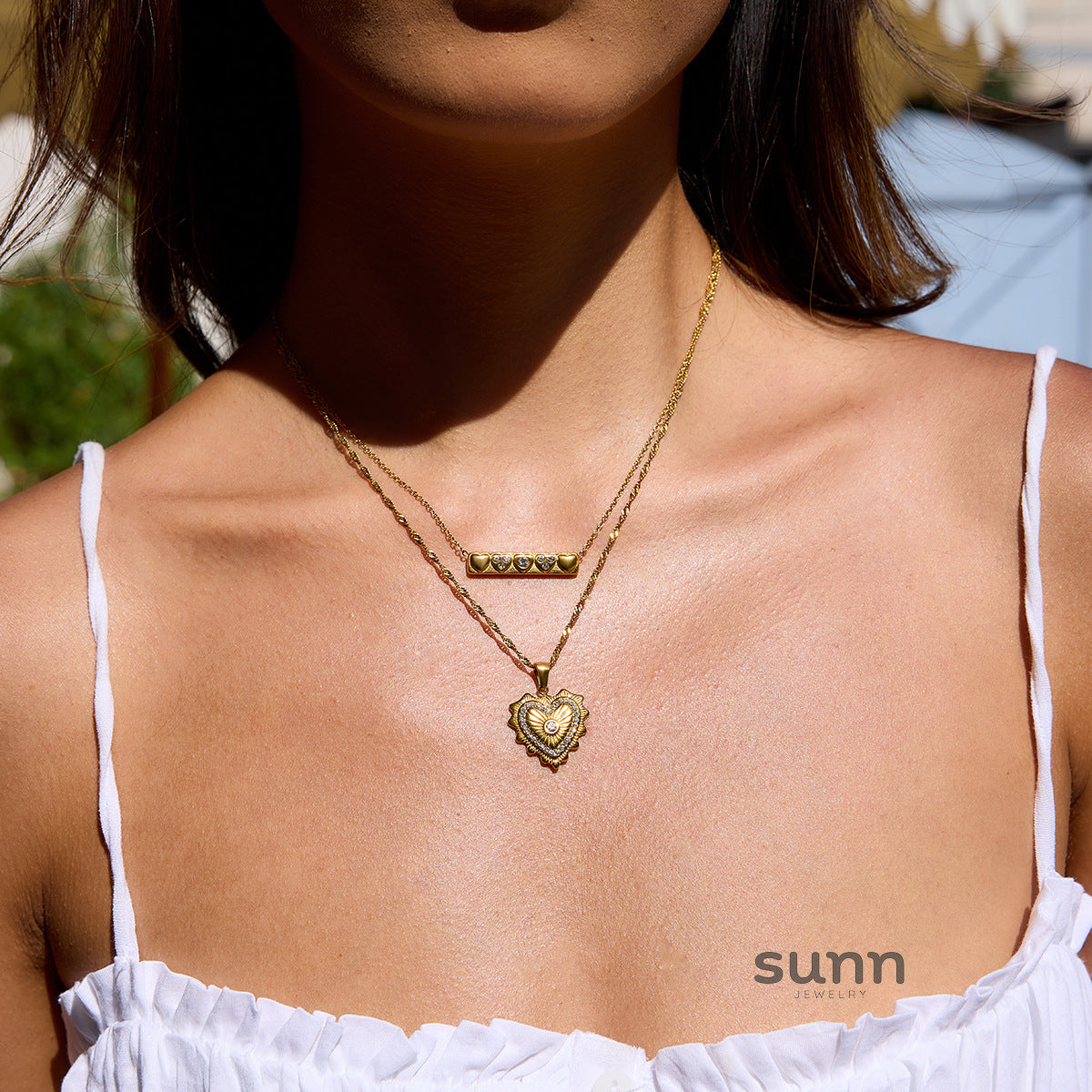 Kamarie Titanium Steel Heart Necklace [697OGZ6U]