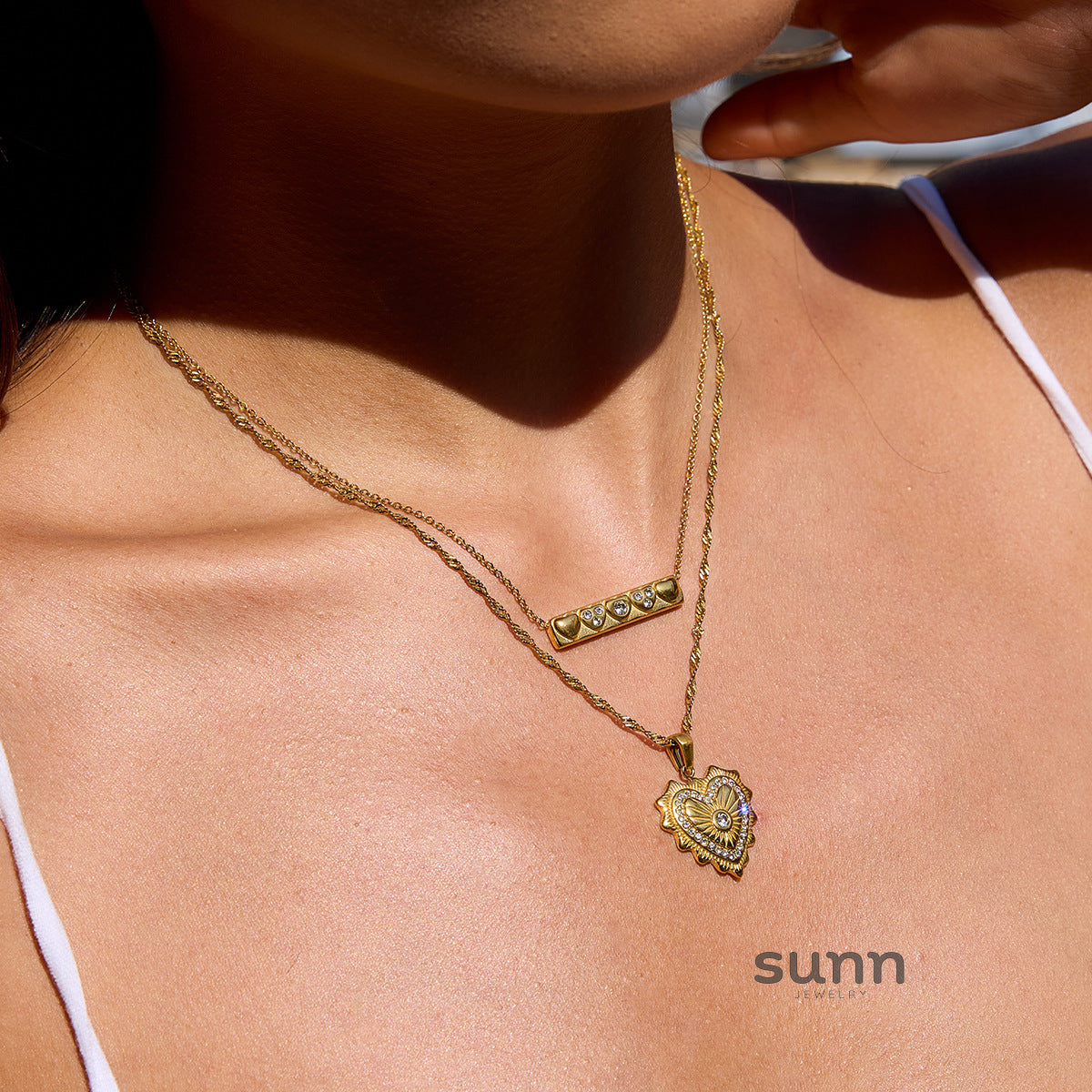 Kamarie Titanium Steel Heart Necklace [UER2GMXL]