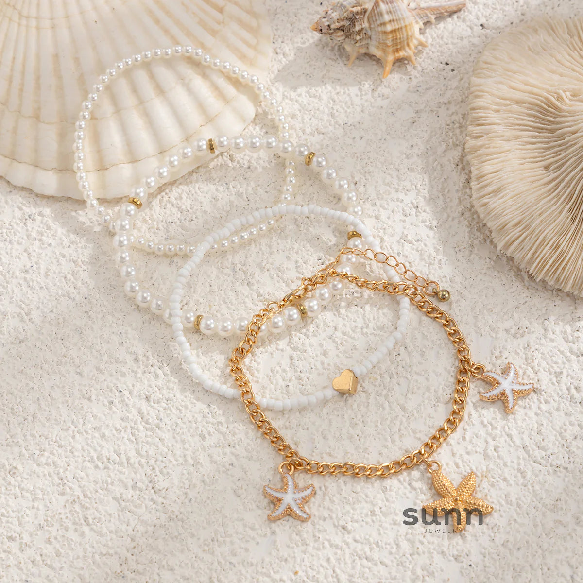 Kambria Pearl Starfish Anklets