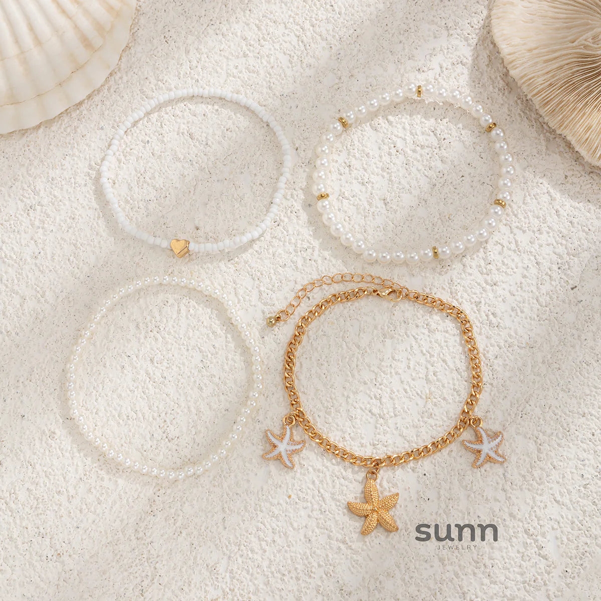 Kambria Pearl Starfish Anklets
