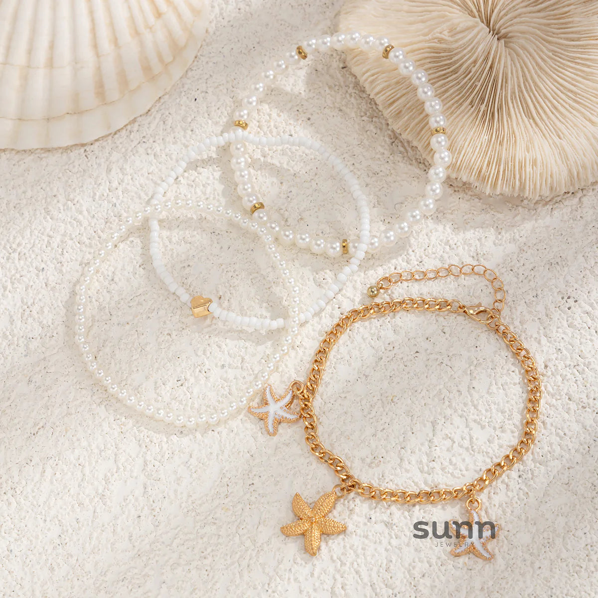 Kambria Pearl Starfish Anklets