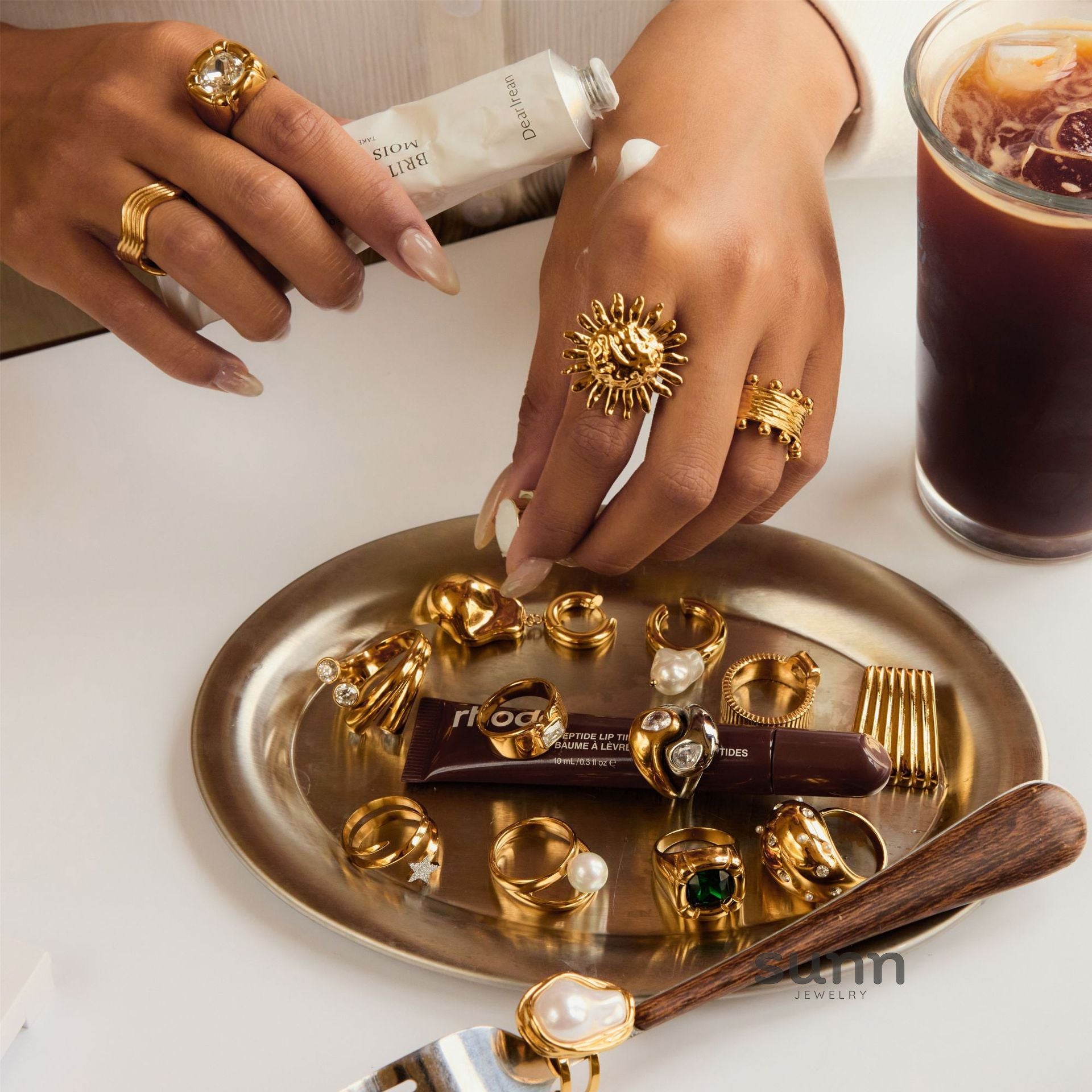 Kameryn Pearl Zirconia Rings [S8R4B85G]