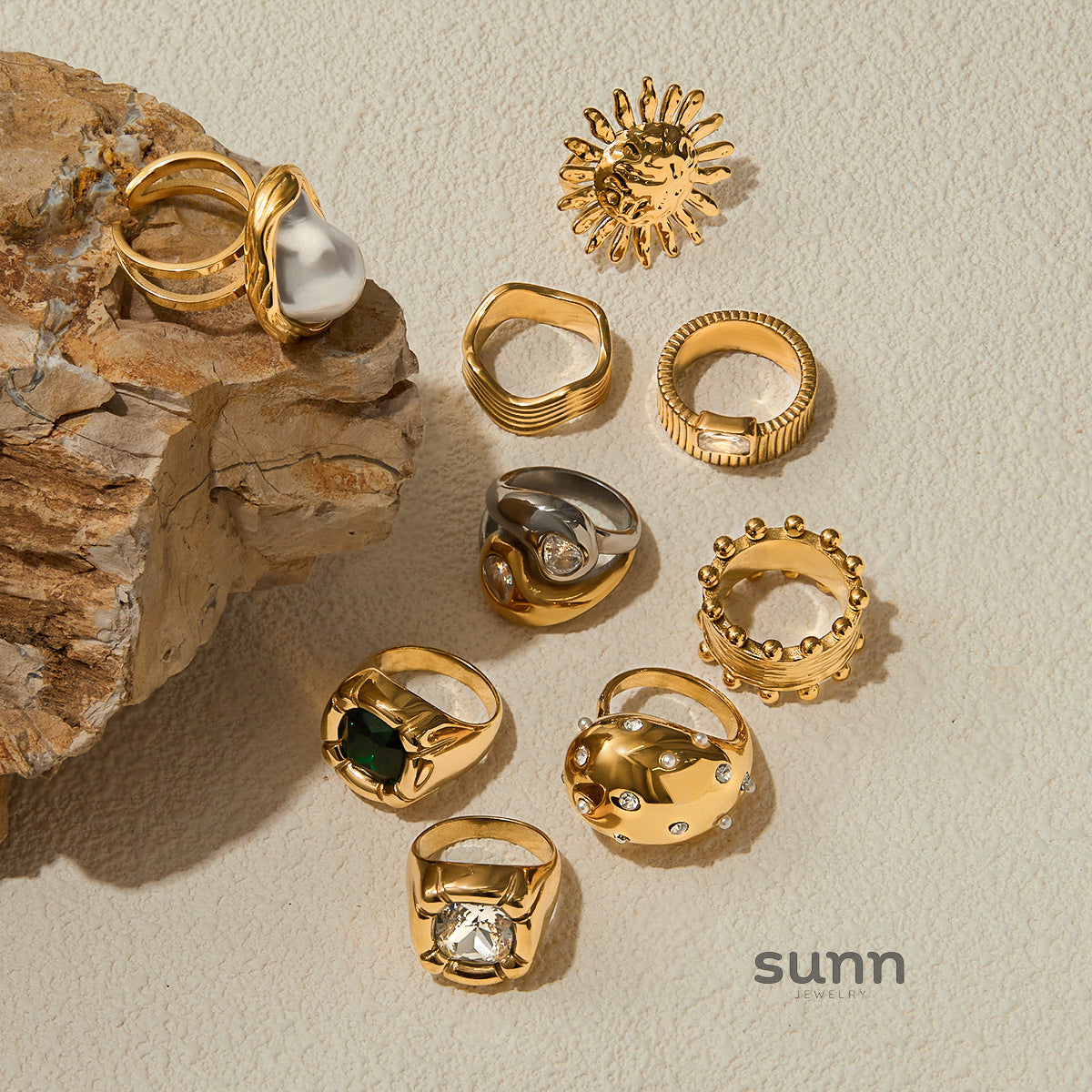 Kameryn Pearl Zirconia Rings [FSN6PJ12]