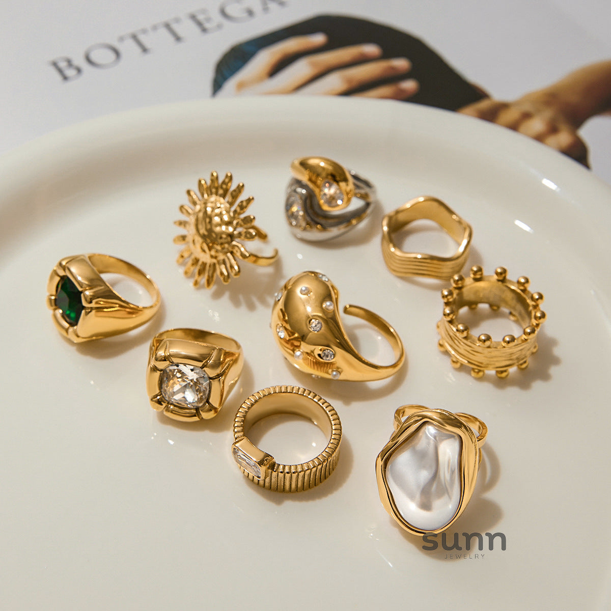 Kameryn Pearl Zirconia Rings [DVJDG0O5]