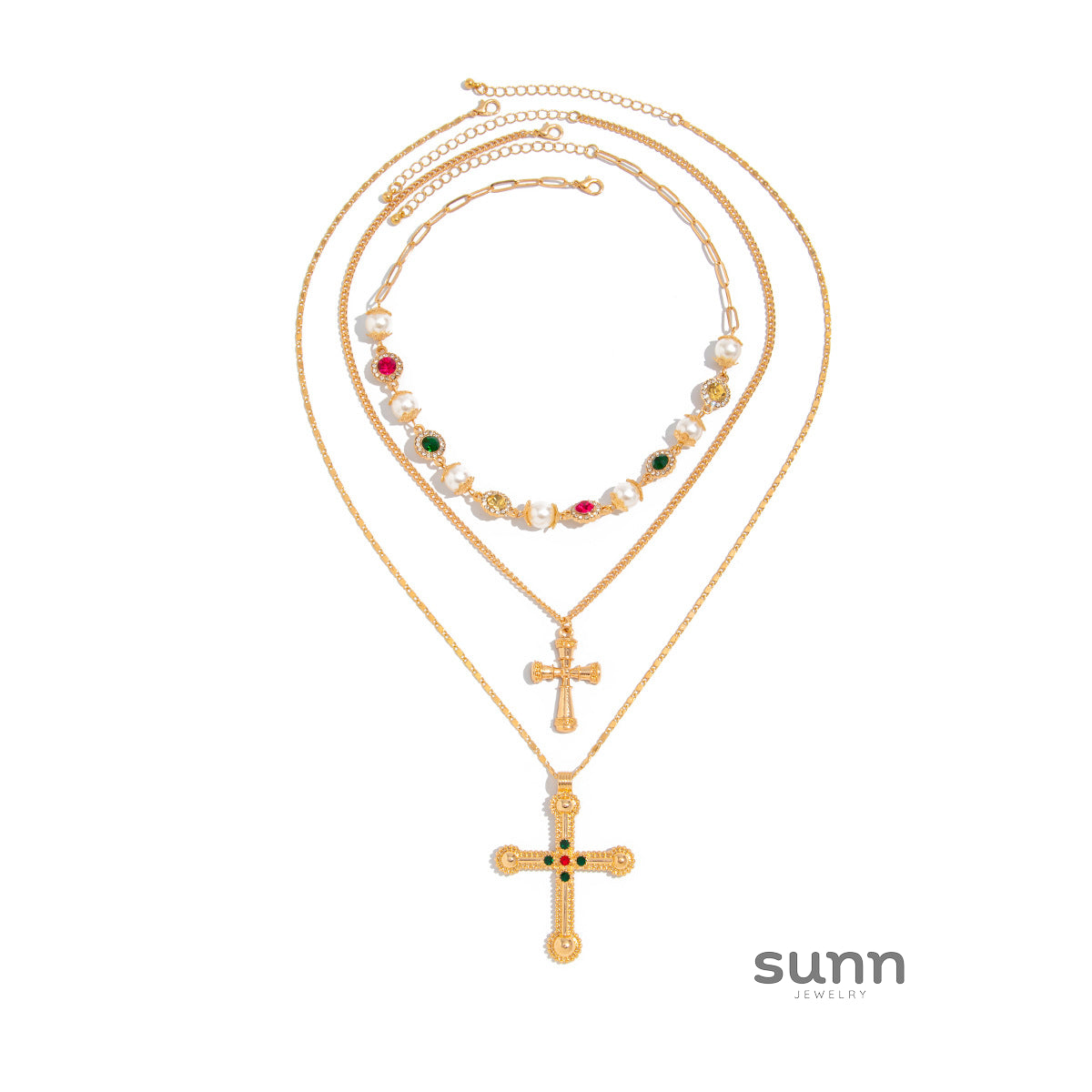 Kamia Diamond Pearl Cross Chain [BEGHPA08]