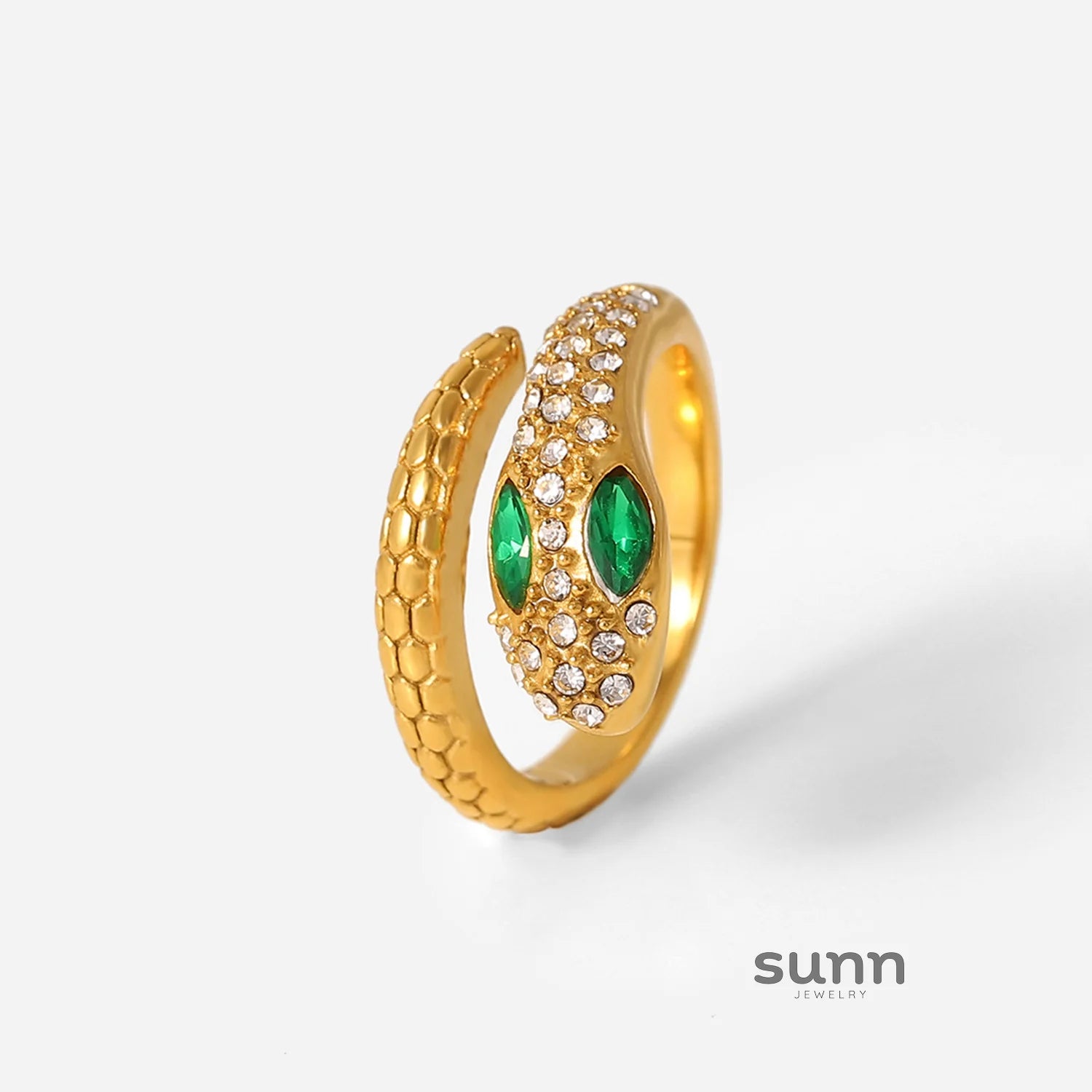 Kamia Serpent Green Eye Ring