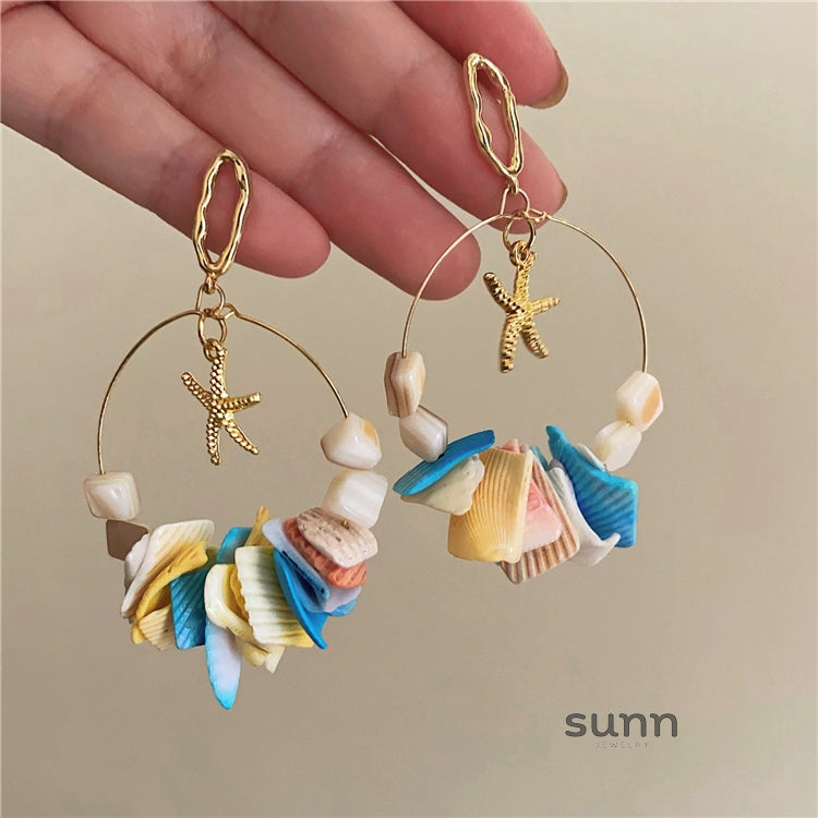 Kamila Iridescent Shell Dangles [WUG5Z75O]