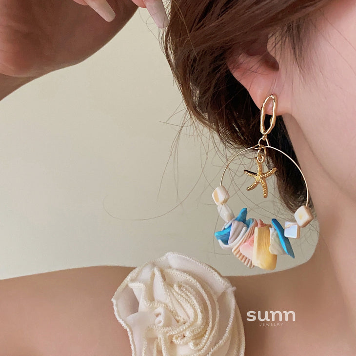 Kamila Iridescent Shell Dangles [7AZT7CM9]