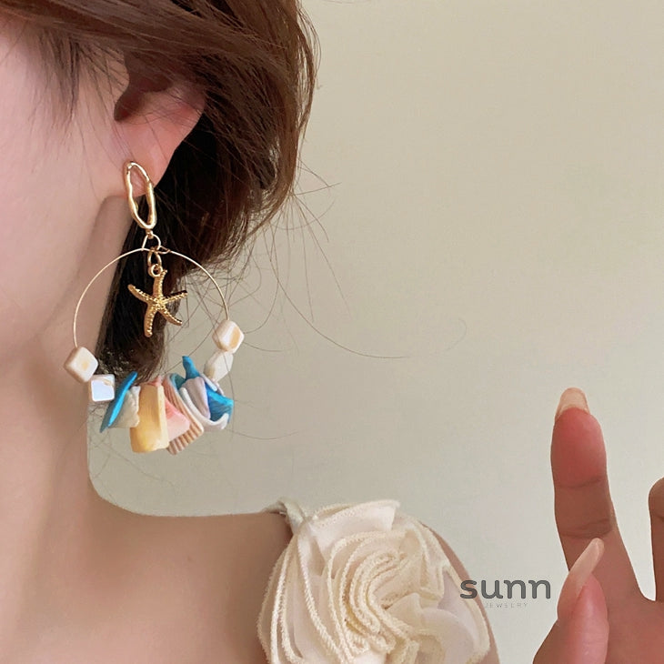 Kamila Iridescent Shell Dangles [U7B98NAA]