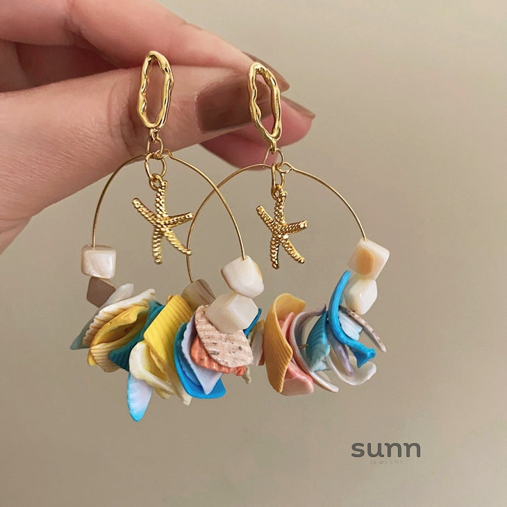 Kamila Iridescent Shell Dangles [6I1ZILF8]