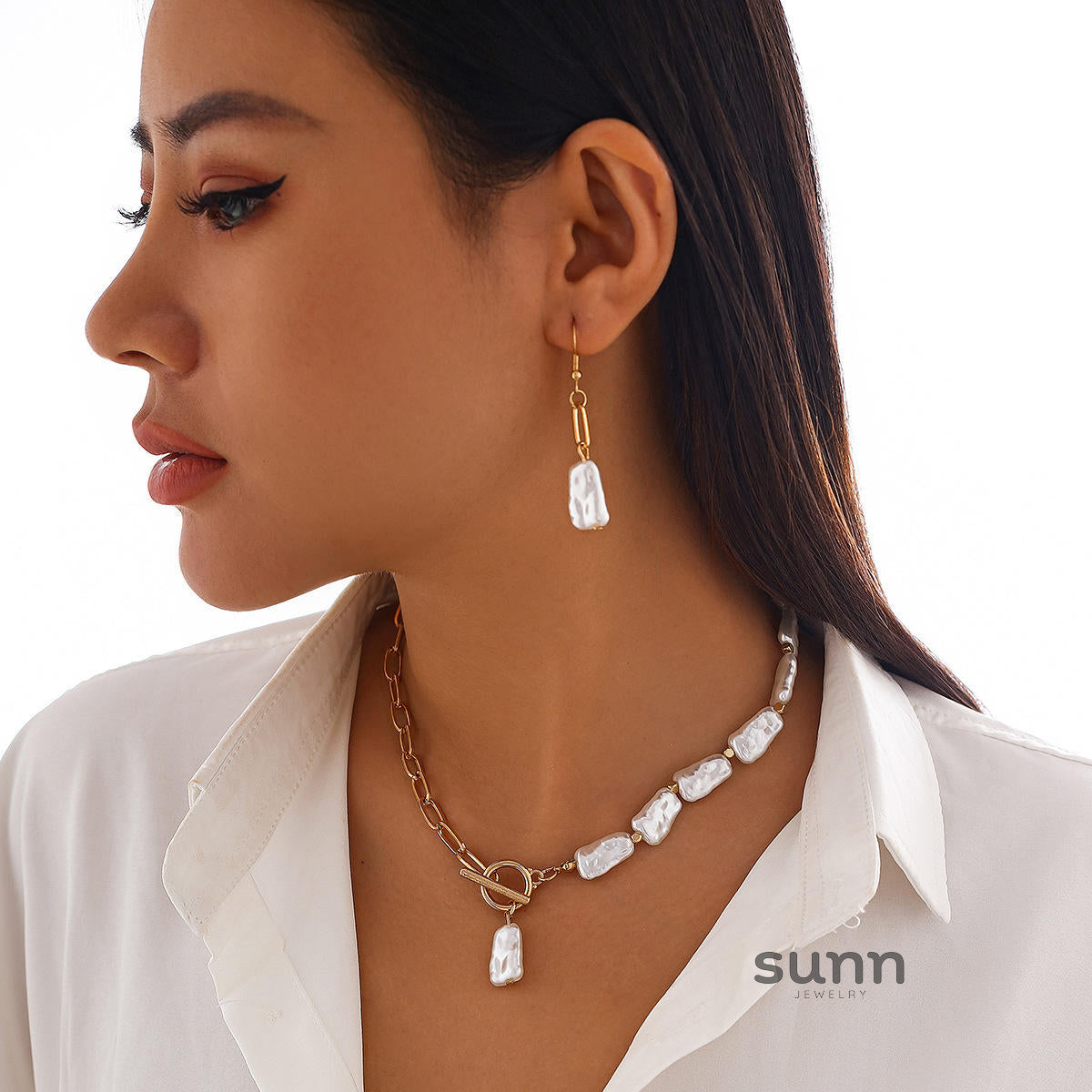 Kamilah Baroque Pearl Jewelry Set [L09Z7D9A]