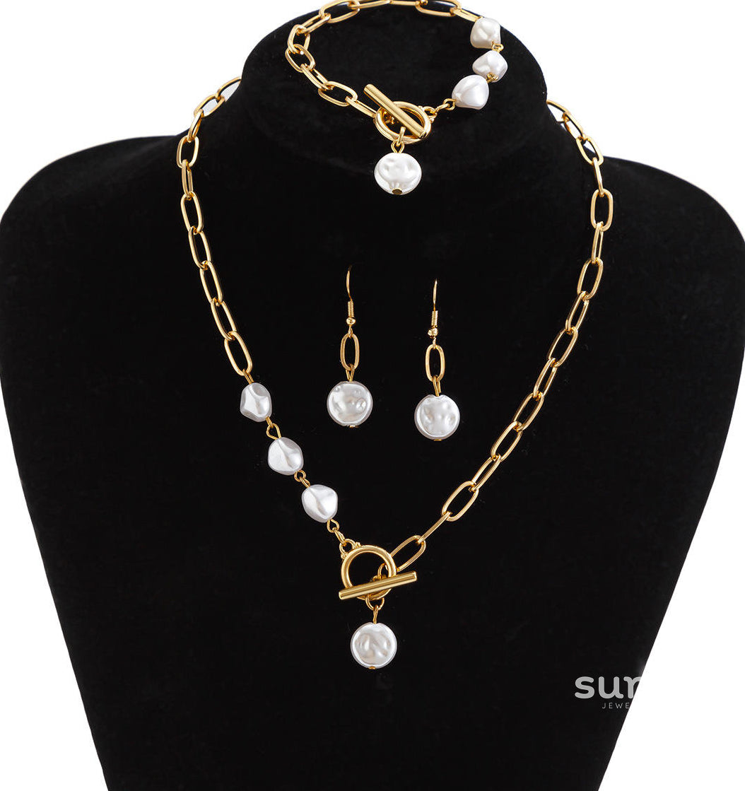 Kamilah Baroque Pearl Jewelry Set [ZTL53UY4]