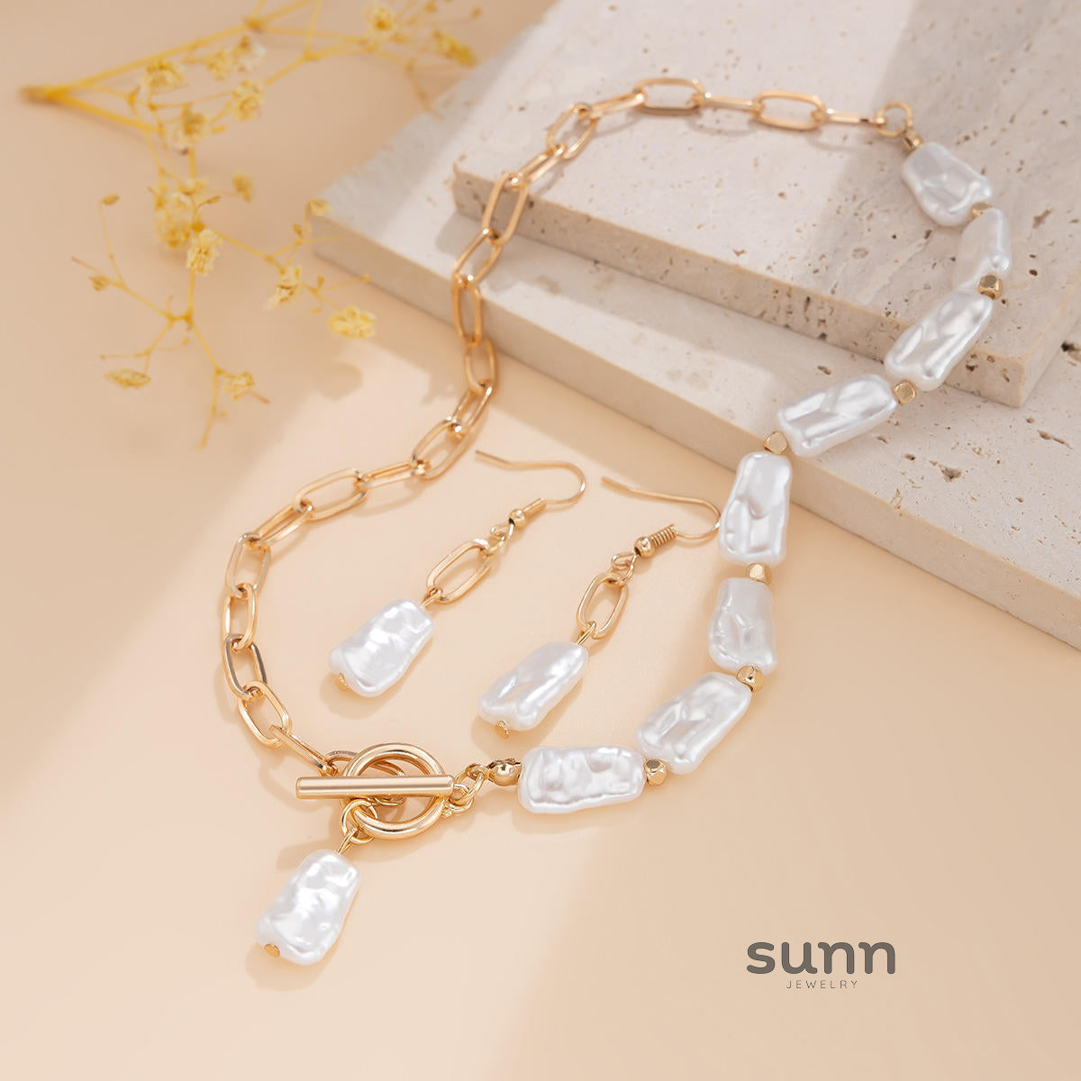 Kamilah Baroque Pearl Jewelry Set [88FTH1DB]