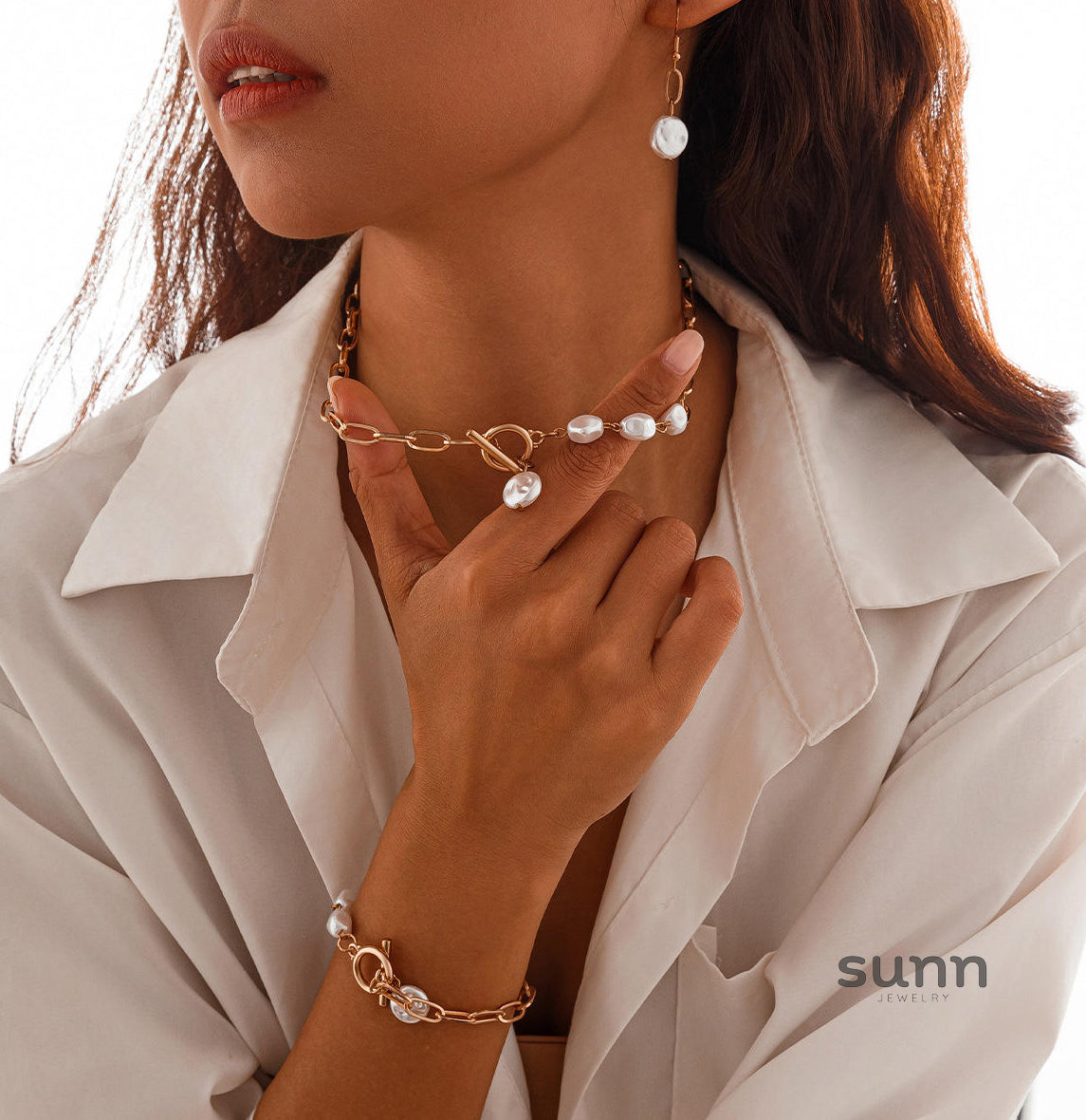 Kamilah Baroque Pearl Jewelry Set [KJS6AH6Q]