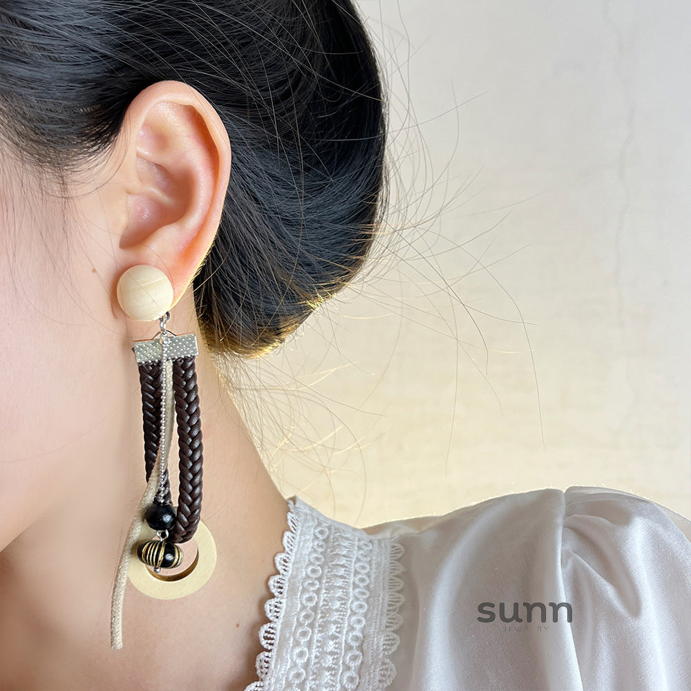 Kamira Braided Tassel Earrings [LM7XF8TG]