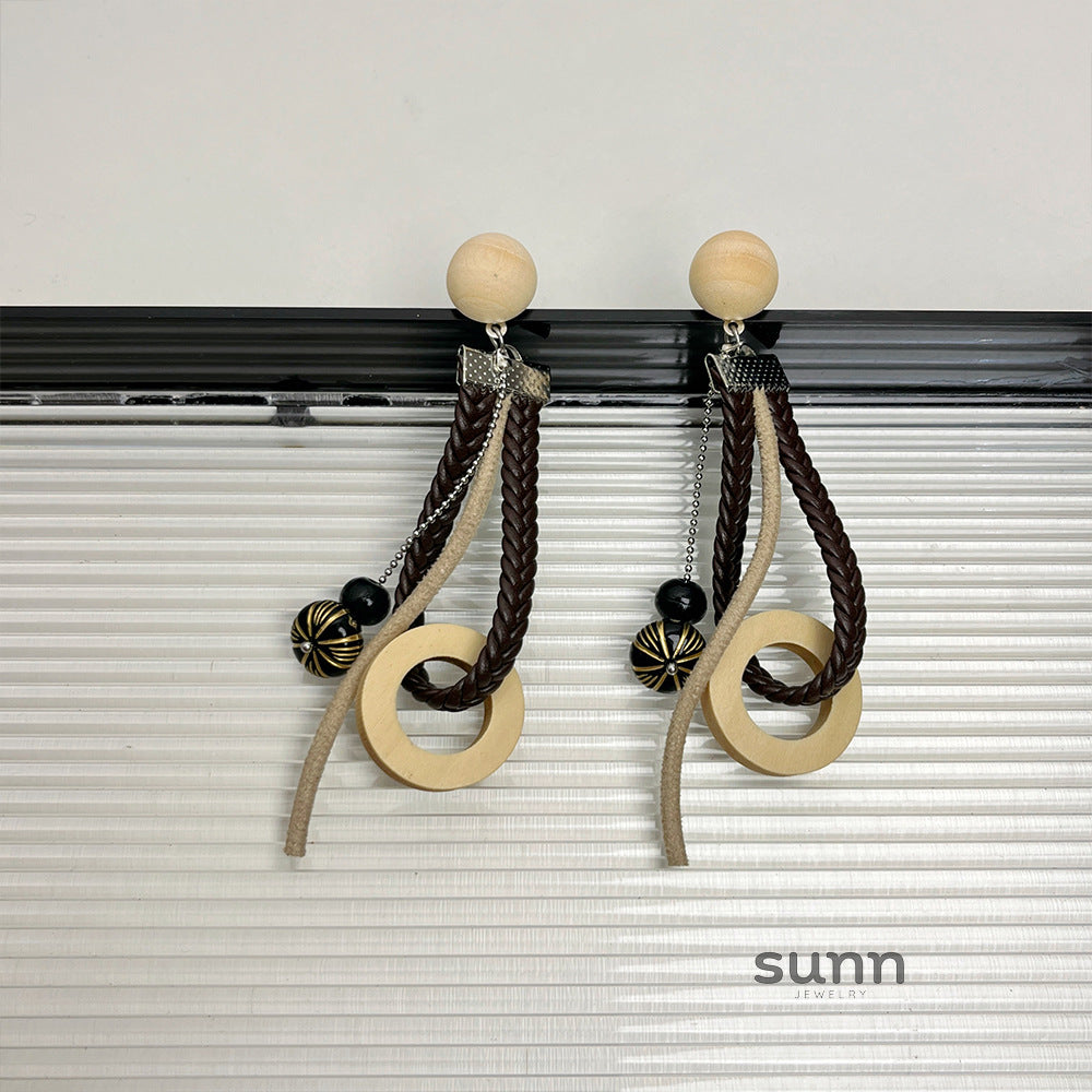 Kamira Braided Tassel Earrings [1IGBSBET]
