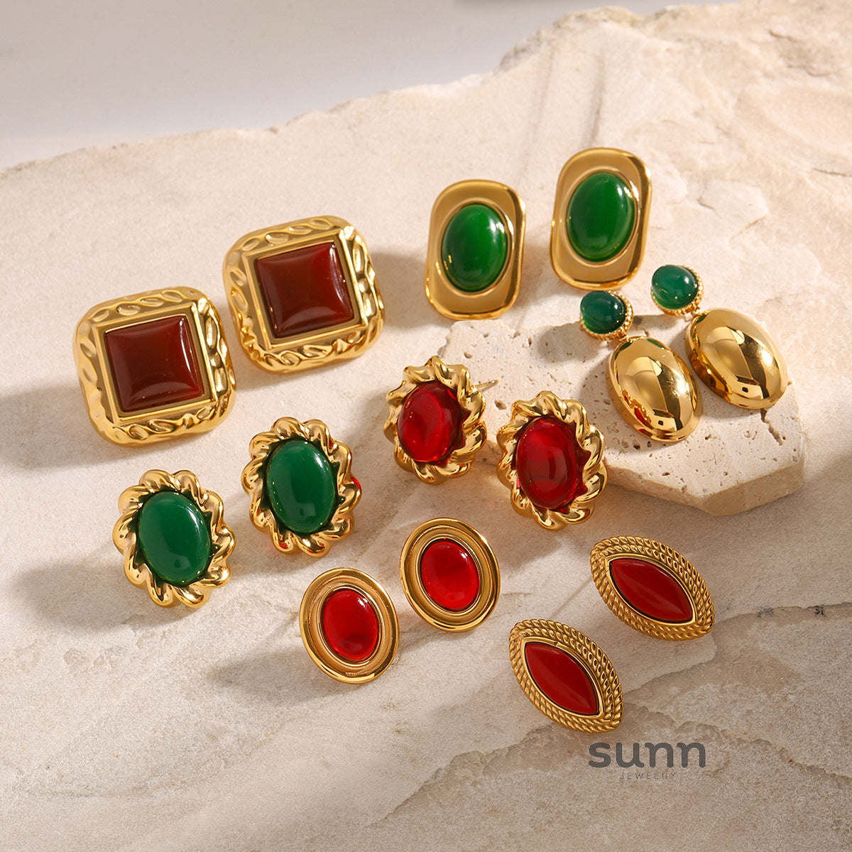 Kamira Medieval Agate Earrings [LTORQBWM]