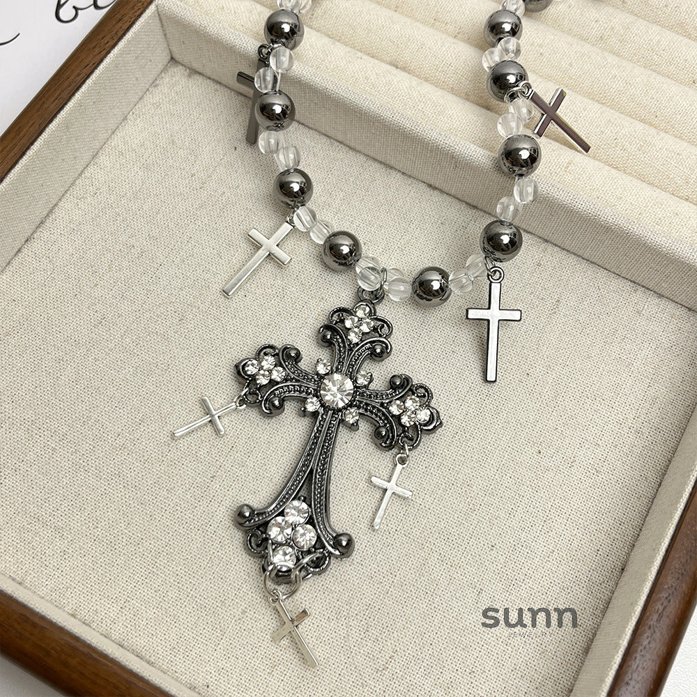 Kamira Metal Cross Necklace [7EOB7191]