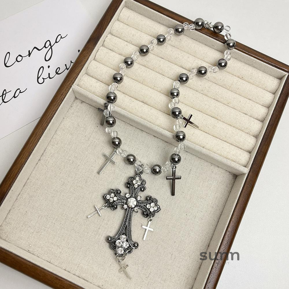 Kamira Metal Cross Necklace [4PE1LEMG]