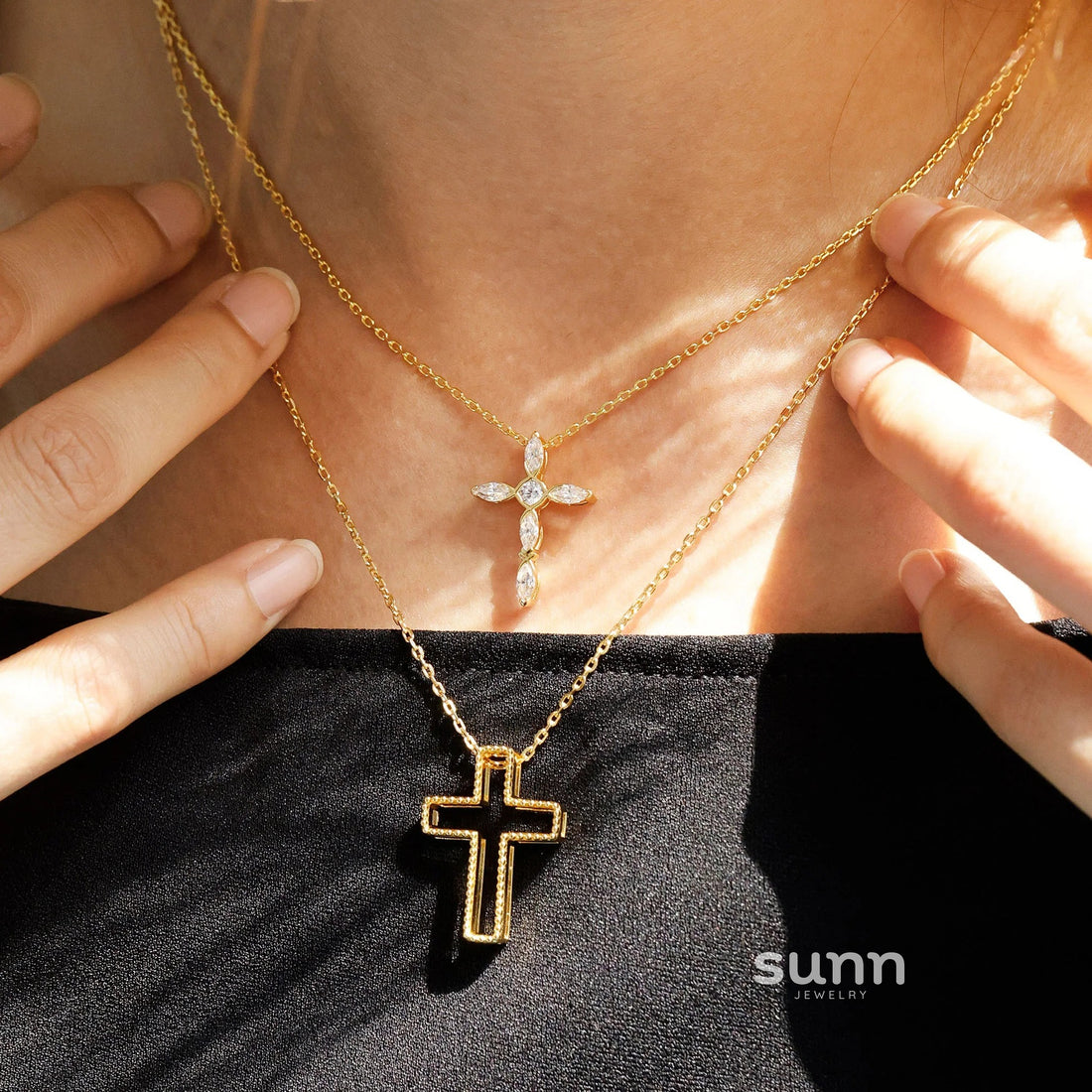 Kamryn Zircon Detachable Cross Necklace [YPXCPBET]