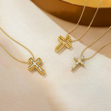 Kamryn Zircon Detachable Cross Necklace [YPXCPBET]