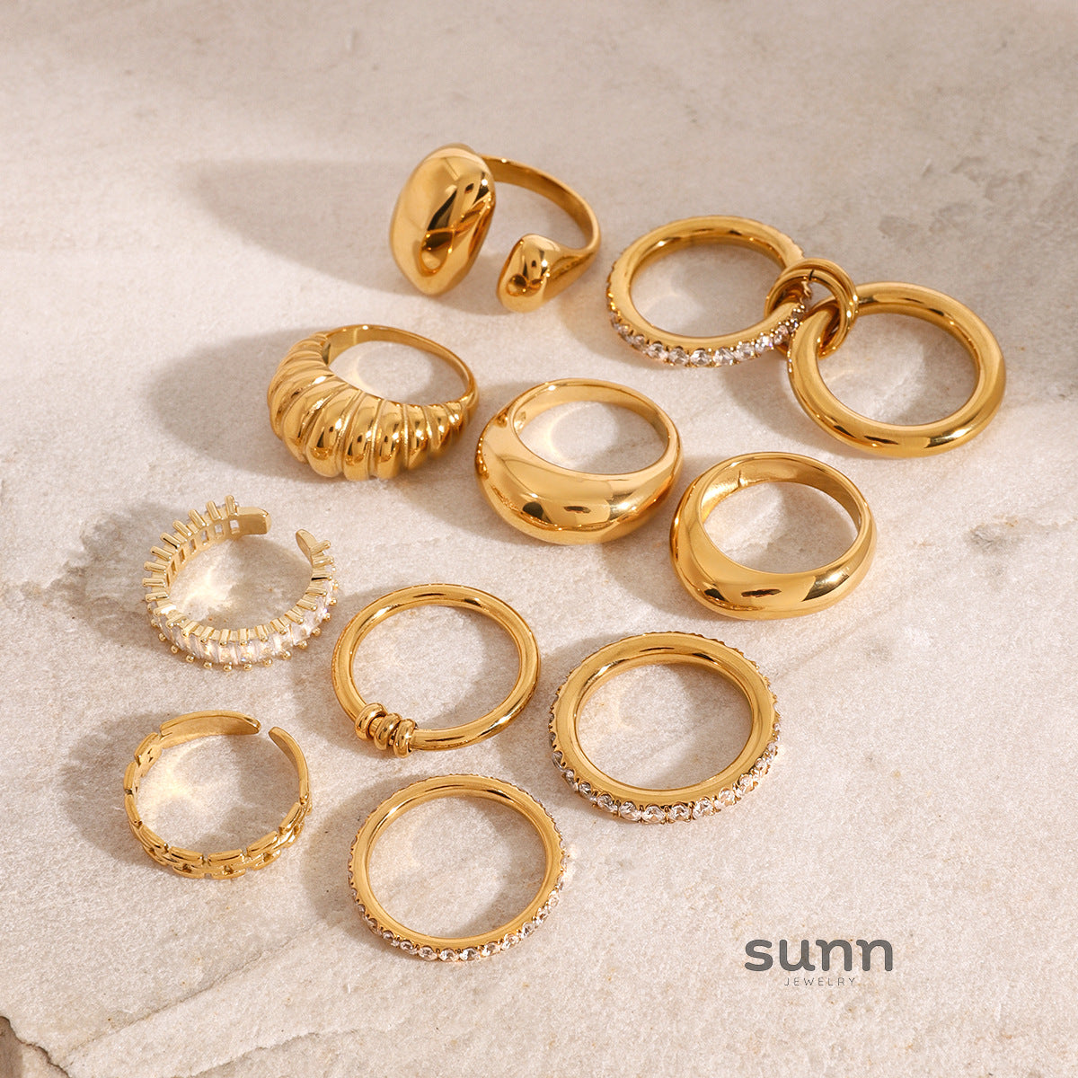 Kamrynn Zircon Stainless Rings [5VBJEFS2]