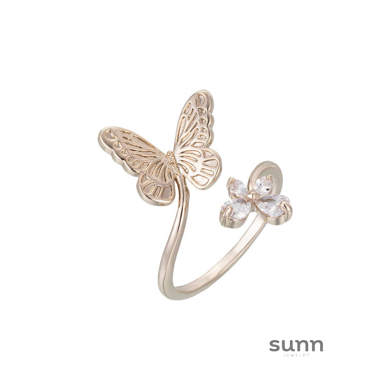 Karah Butterfly Open Ring [XJG6L81J]