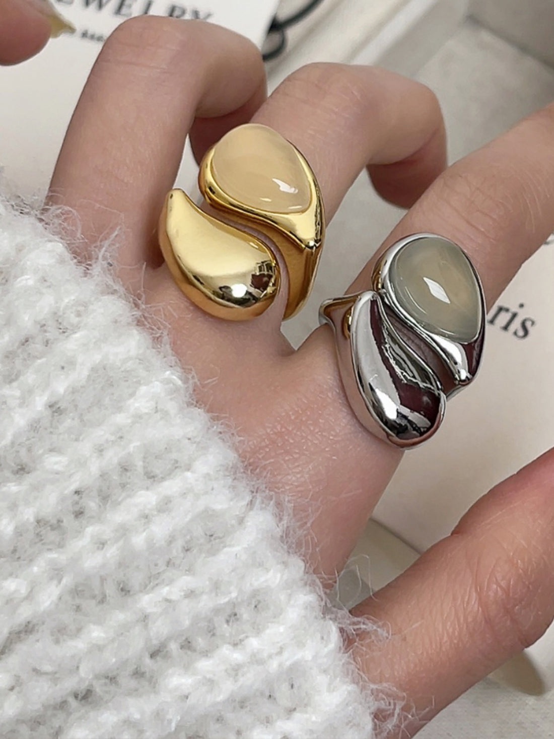 Karalynn Waterdrop Statement Ring [4B7HU01T]