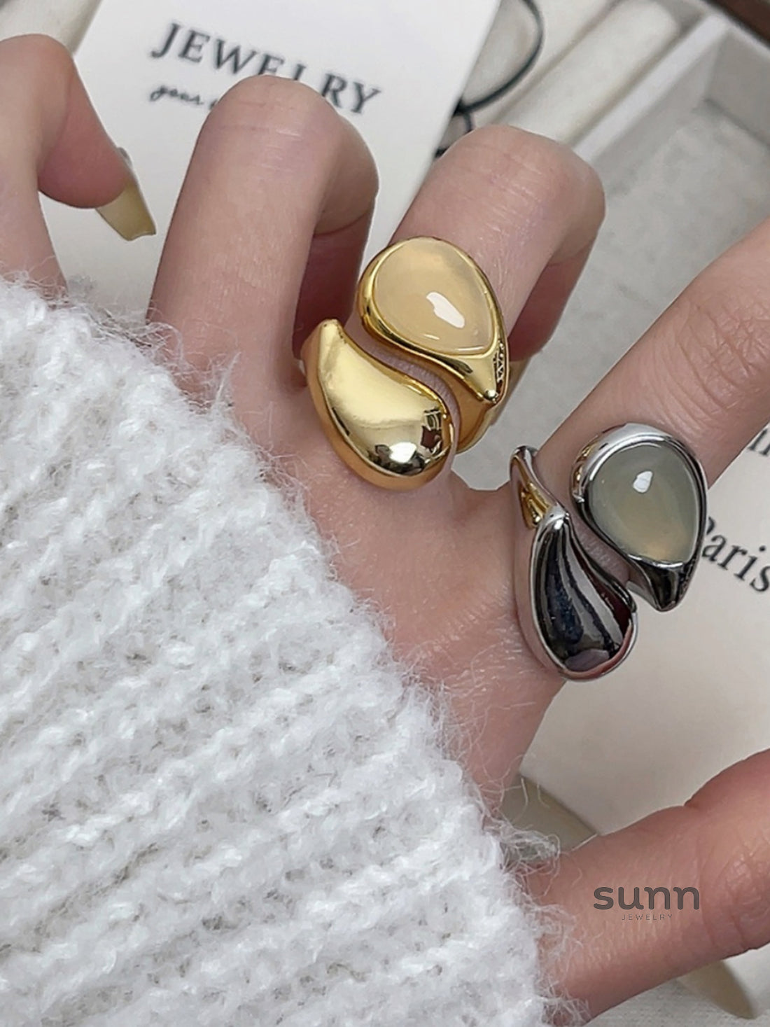 Karalynn Waterdrop Statement Ring [4B7HU01T]