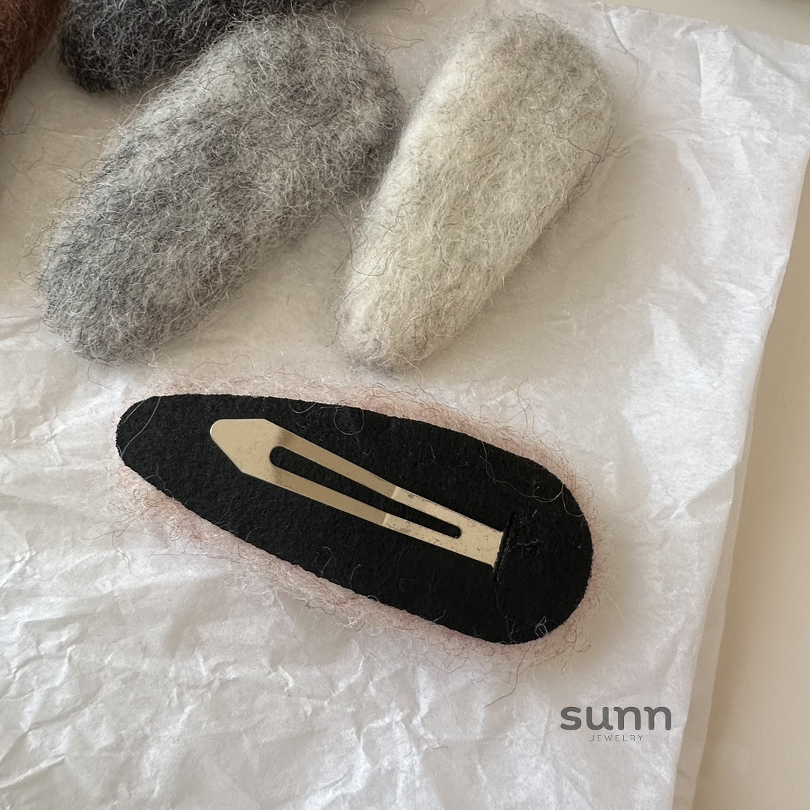 Karalynn Woolen Waterdrop Hair Clip [V64U5MZ5]