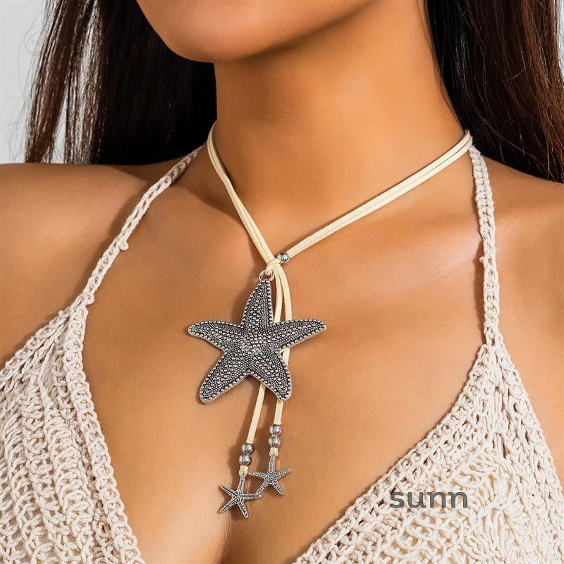 Kari Layered Starfish Necklace [RWEF58LA]