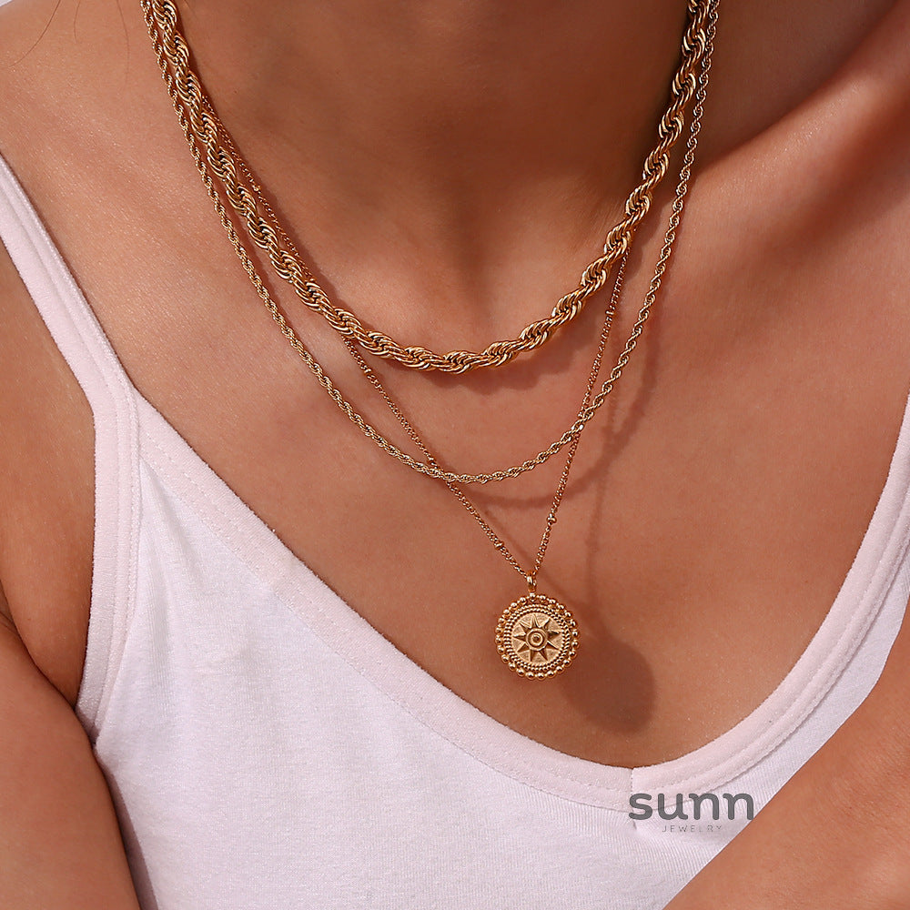 Karissa Star Disc Necklace [8EPQ81AY]