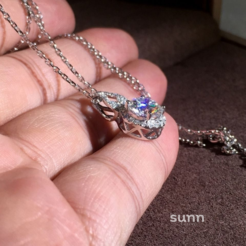 Karla Moissanite Gourd Pendant [IE98A241]