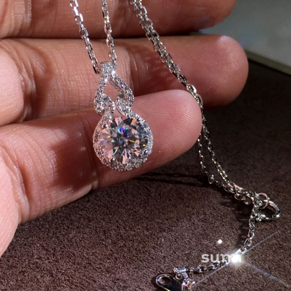 Karla Moissanite Gourd Pendant [5033CQF3]
