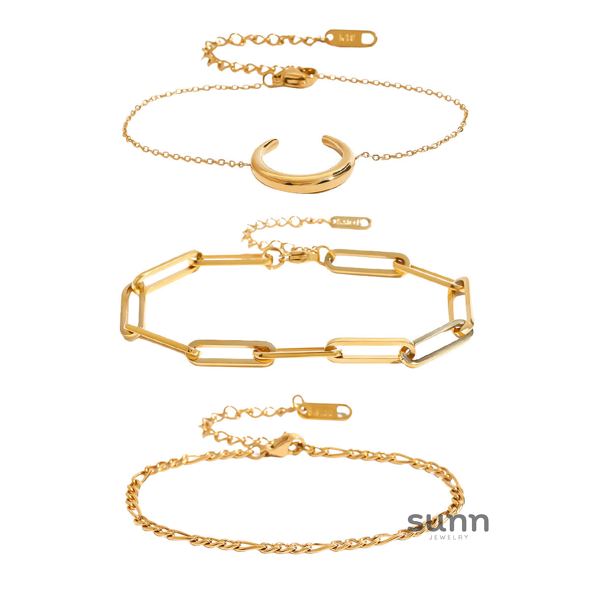 Karlie Stacked Geometric Bracelets [DIBLE5L4]
