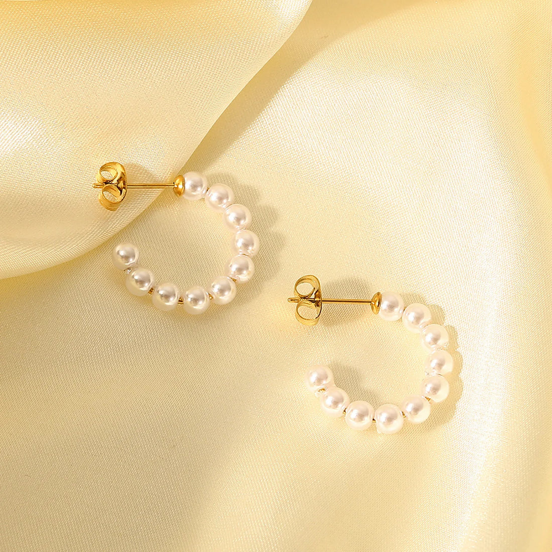 Karlyn Pearl C-Hoop Earrings