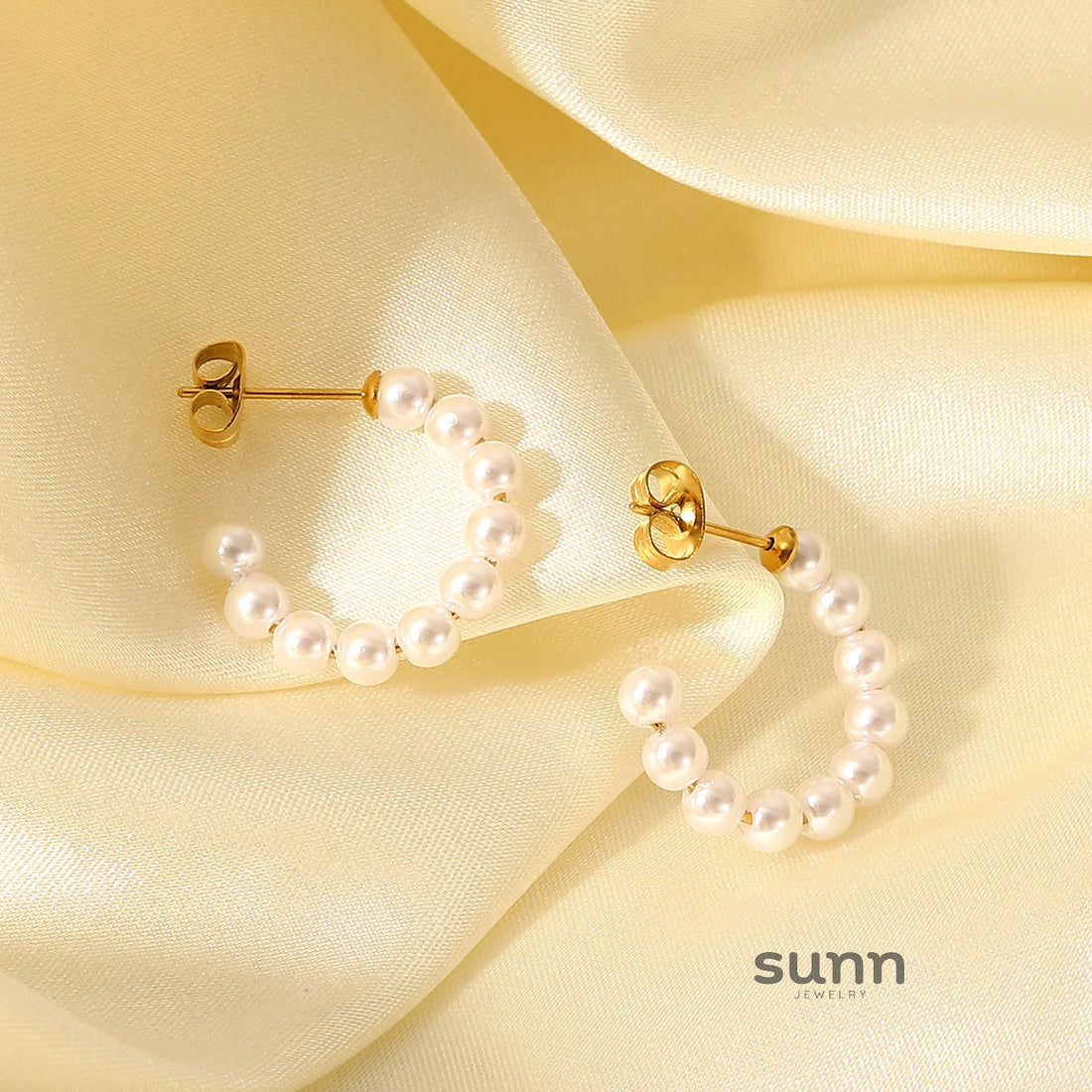 Karlyn Pearl C-Hoop Earrings