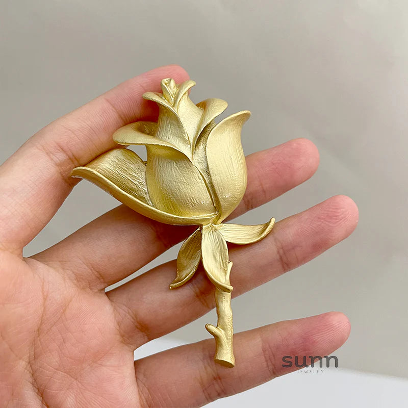 Karol Vintage Rose Brooch