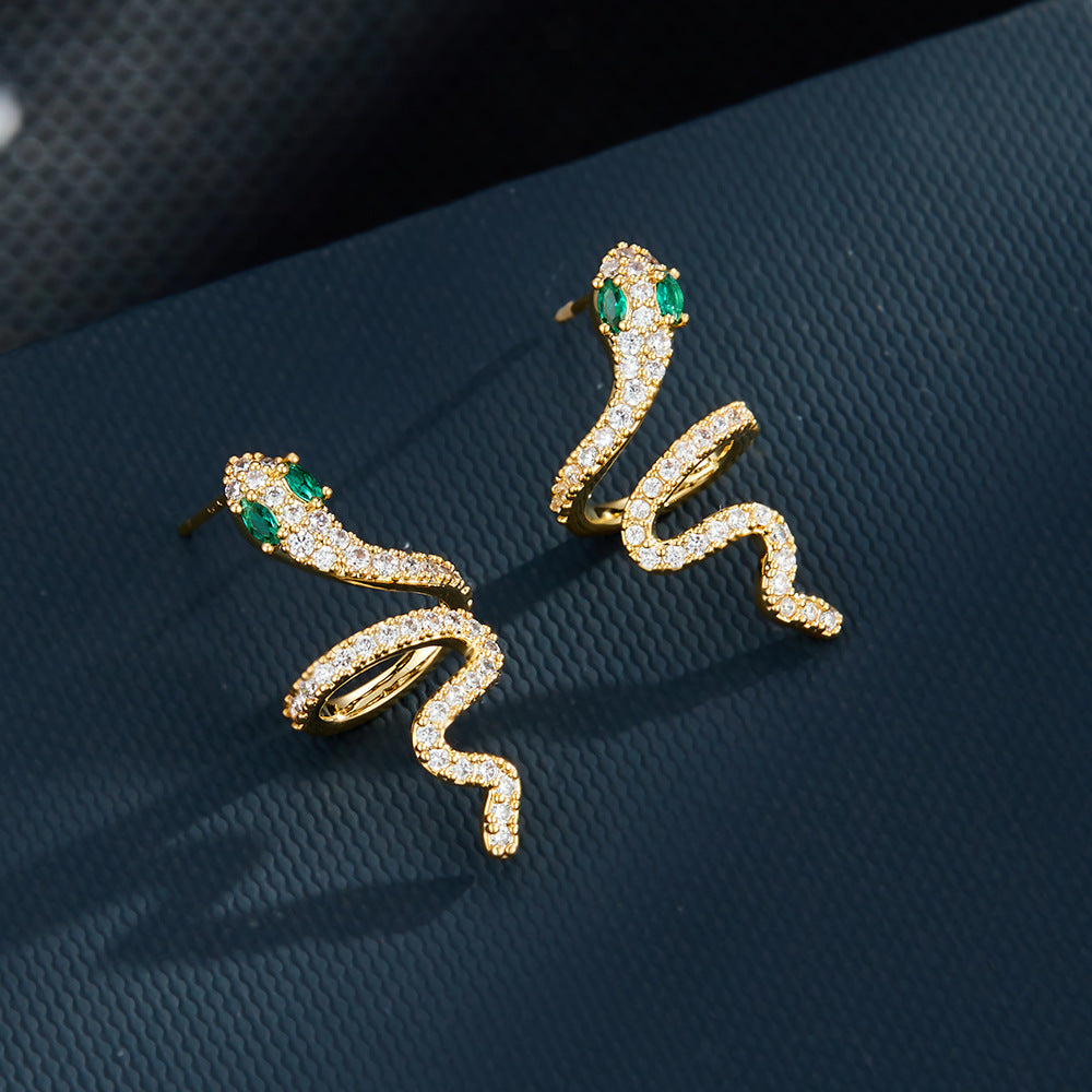 Karra Zircon Serpent Studs [4MJAPQ1N]