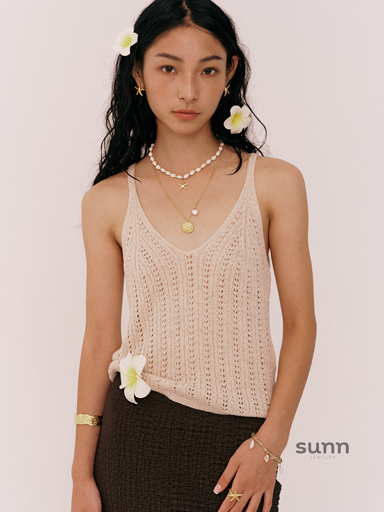 Karyn Shell Layered Pendant Necklace [Z103MJ7E]