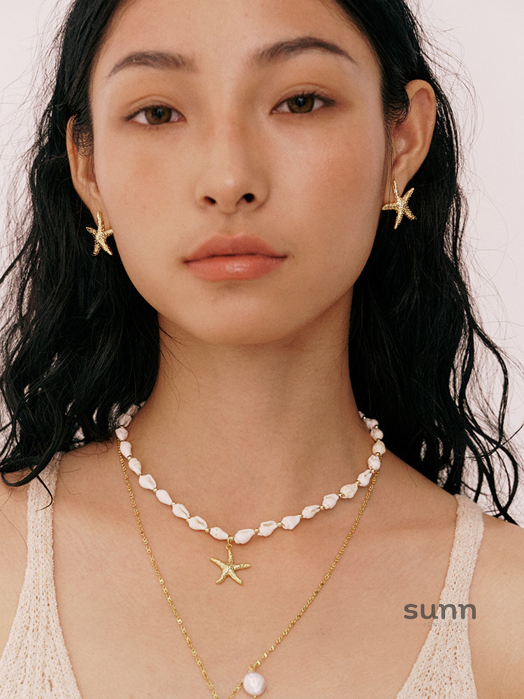 Karyn Shell Layered Pendant Necklace [YHNKP06P]