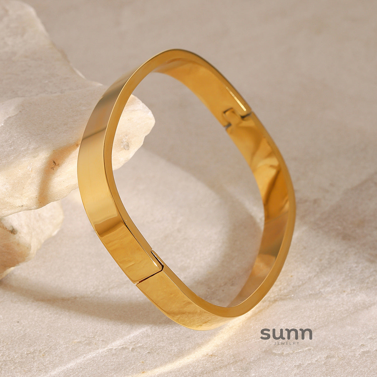 Karyn Titanium Steel Cuff Bracelet [D4R10YOM]